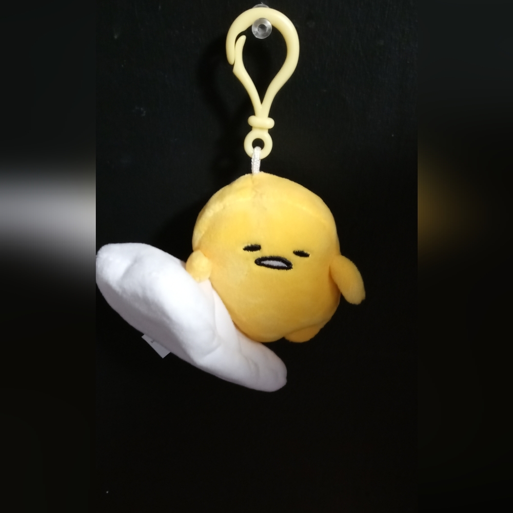 gudetama plush keychain